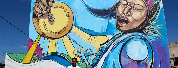 La conmovedora historia del artista jujeño que fue elegido para pintar el mural más grande del mundo y podría entrar en el Guinness