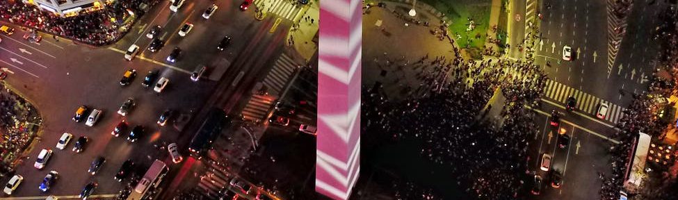 El Obelisco fue intervenido por Julio Le Parc en la Noche de los Museos