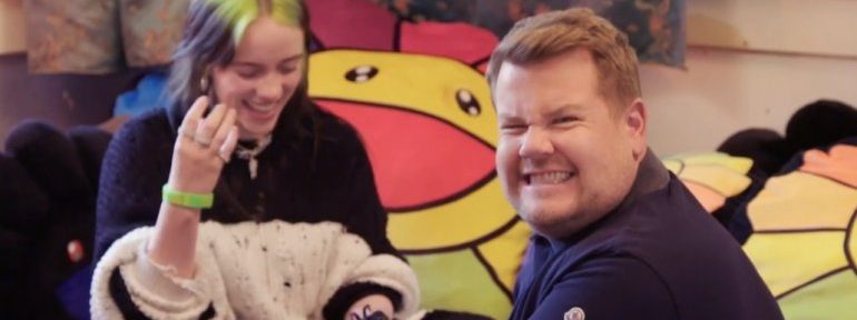 Billie Eilish lleva a James Corden a la habitación donde compone sus canciones