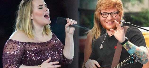 Adele y Ed Sheeran fueron los artistas de mayor éxito comercial en la última década