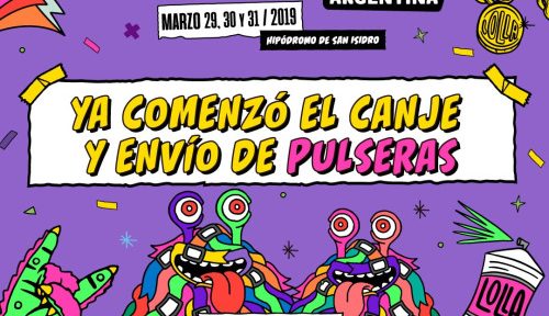 Comenzó el canje y envío de pulseras para la séptima edición de Lollapalooza Argentina