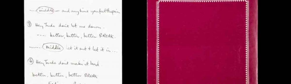 Los Beatles siguen cotizándose: Pagaron 910 mil dólares por el manuscrito de «Hey Jude»