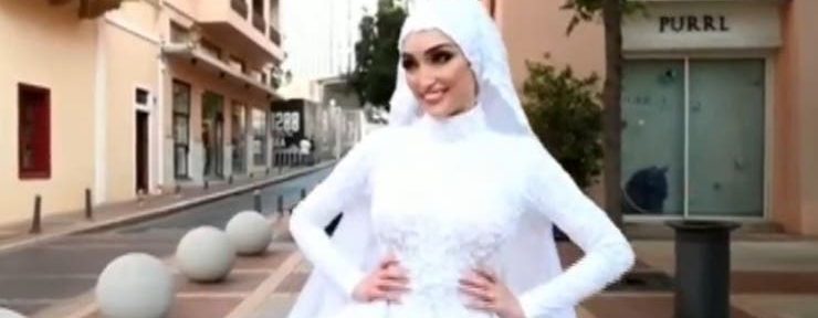 Beirut. El video que conmueve al mundo: la novia que se estaba sacando fotos en el momento de las explosiones