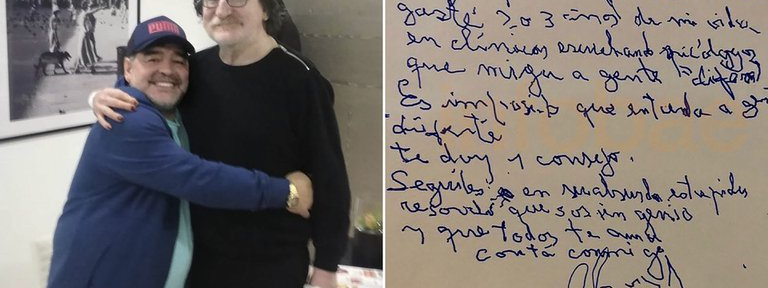 La carta de puño y letra de Charly García que hizo emocionar a Diego Maradona: “Recordá que sos un genio y todos te aman”