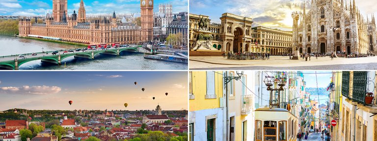 Los 20 destinos más baratos de Europa en este momento