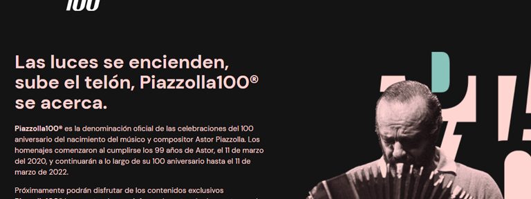 La plataforma Piazzolla100 será el espacio oficial para festejar el centenario del artista