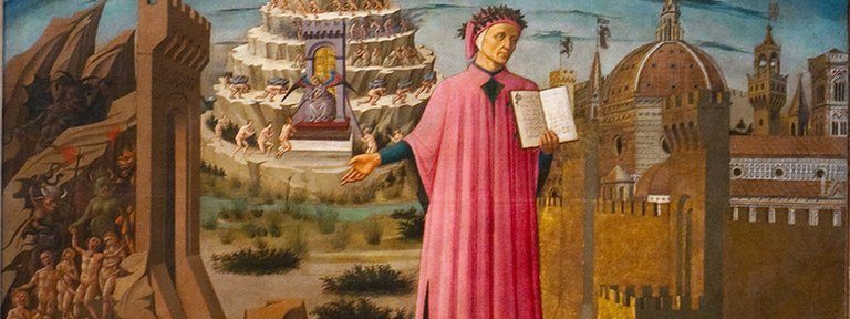 Homenaje a Dante Alighieri en Instagram, TikTok y Facebook