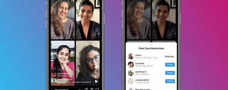 Instagram amplía la cantidad de los participantes en los vivos