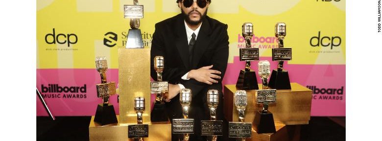 The Weeknd fue el gran ganador de los premios Billboard con 9 estatuillas
