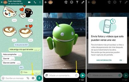 WhatsApp: ya permite enviar fotos y videos que sólo pueden verse una vez