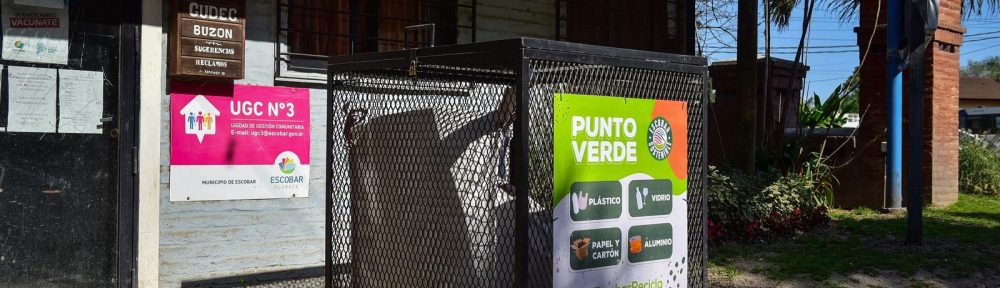 Más Sostenible: la Municipalidad de Escobar incorporó nuevos puntos verdes en el distrito