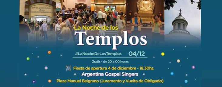 “La noche de los templos” se realizó con éxito en la ciudad de Buenos Aires en 80 espacios de distintos credos