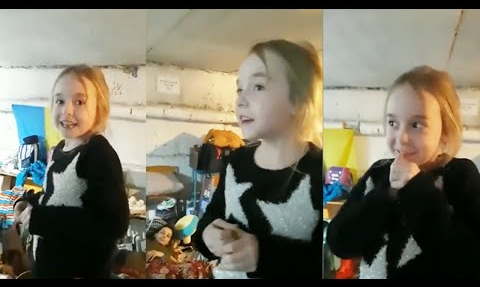 El conmovedor video de una niña ucraniana cantando una clásica canción de Disney en un refugio subterráneo en Kiev