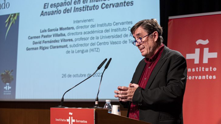 26/10/22 Luis García Montero, director del Instituto Cervantes presenta el anuario del Español en el mundo en 2022. Foto: Irene Raya