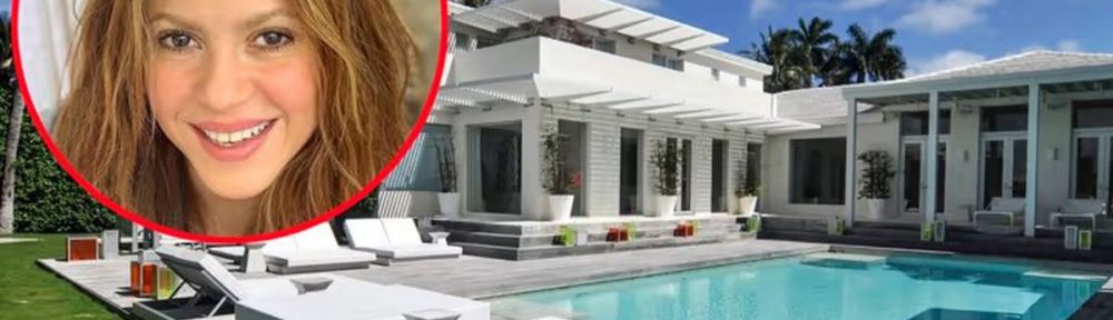 Cómo es la casa a la que se muda Shakira, en Miami: 750 metros cuadrados, 6 habitaciones y un muelle privado