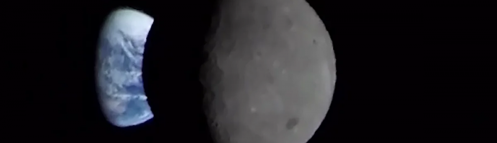 El espectacular video captado por la nave espacial Orion que muestra el momento exacto en el que la Tierra pasa por detrás de la Luna