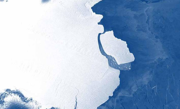 Un iceberg 15 veces más grande que París se desprendió de la Antártida ...
