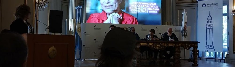 Reconocieron a Betiana Blum como «Personalidad destacada» en la Legislatura porteña