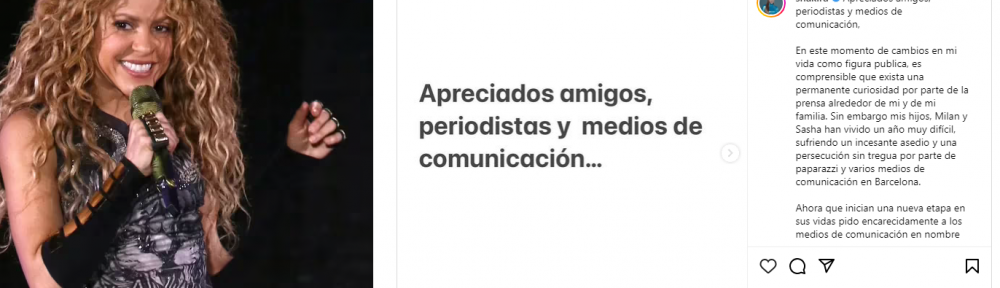 Shakira pide a la prensa respetar intimidad de sus hijos