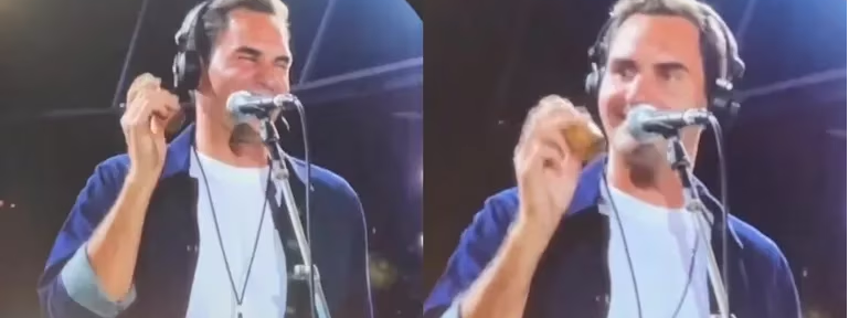 Roger Federer se animó a subir a un escenario para cantar con Coldplay y generó la locura en sus fans