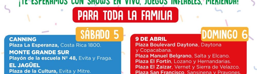 Comienzan las actividades por el Mes de las Infancias en Esteban Echeverría