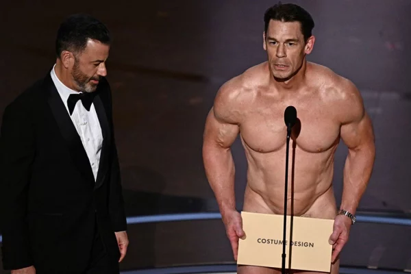 John Cena presentó desnudo el premio a mejor vestuario de los Oscar 2024