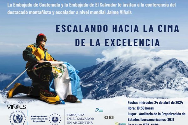 Mundo Embajada. El montañista guatemalteco Jaime Viñals dará una conferencia en la sede argentina de la OEI