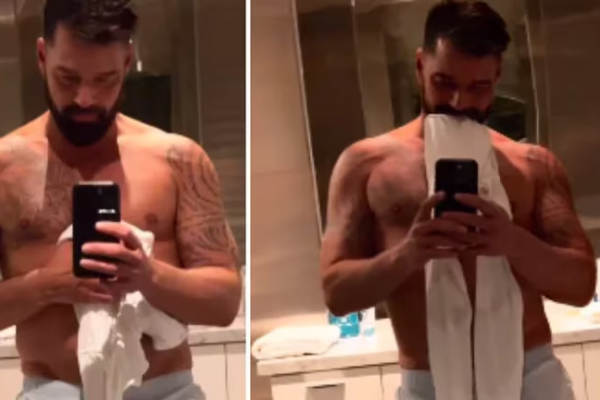 Ricky Martin publicó un video semidesnudo y causó furor en las redes