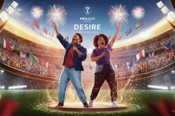 Robbie Williams y Laura Pausini presentaron el nuevo himno de la FIFA en el Mundial de Clubes