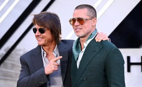 ¿Vuelven a trabajar juntos? Tom Cruise se reunió con Brad Pitt en el estreno de la película «F1»
