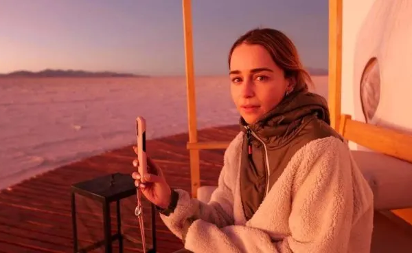 Emilia Clarke, protagonista de «Game of Thrones», compartió imágenes de sus vacaciones en Argentina