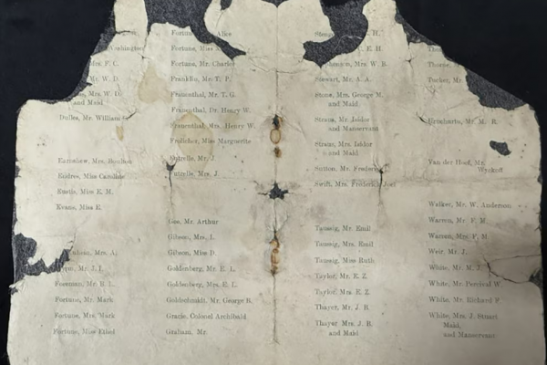 Subastan objetos de un pasajero de primera del Titanic y se espera que rompa récords