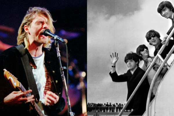 Una guitarra de Kurt Cobain, instrumentos y manuscritos de los Beatles, entre los tesoros de una subasta