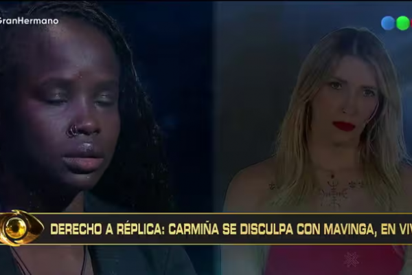Carmiña volvió a Gran Hermano para el D.A.R. y enfrentó a Mavinga por primera vez tras su expulsión