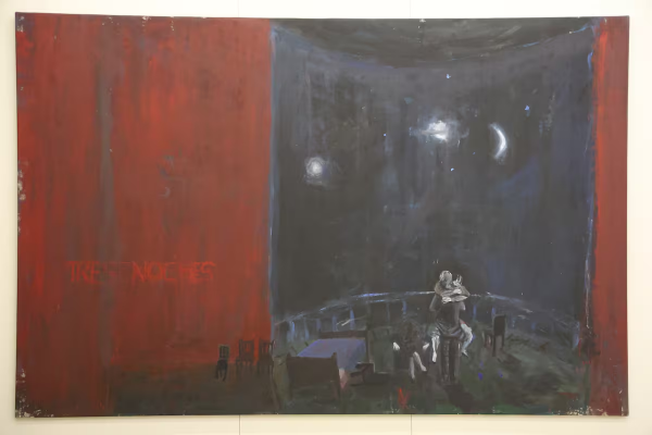 “Tres noches”, una obra de Kuitca nunca exhibida en el país sale de su letargo con el toque mágico de una bailarina