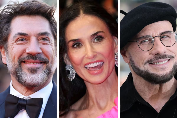 Cannes, en fotos: la elegancia de Javier Bardem, la alegría de John Travolta y el look “extravagante” de Demi Moore