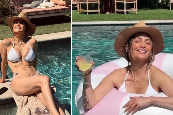 Con 56 años, Jennifer Lopez presume su figura en un diminuto bikini: “Pasando el día con la gente que amo”