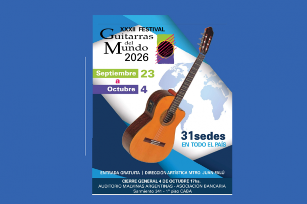 Festival Guitarras del Mundo:Del 23 de septiembre al 4 de octubre en todo el país